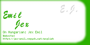 emil jex business card